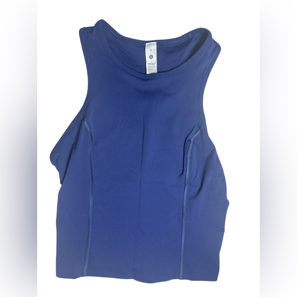 Lululemon Nulux Racerback Cropped Run Tank Night Sea Size 6 NWT